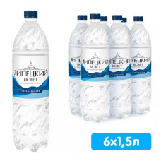 Вода Липецкий Бювет 1,5 с газом (6 шт. в упаковке) 