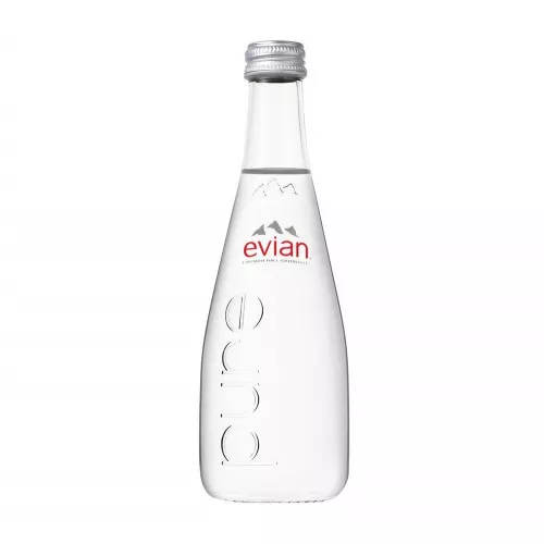 Вода Evian/Эвиан минеральная 0.33 литра. без газа. стекло. 20 шт. в упаковке