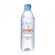 Вода Evian/Эвиан минеральная 0,5 литра. без газа, ПЭТ, белый 24 шт. в упаковке